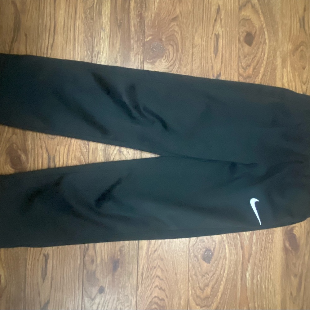 Nike Kids Black Joggers with White Swoosh
